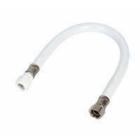 Flexible Tap Connector White 15mm x  x 500mm Pack of 2