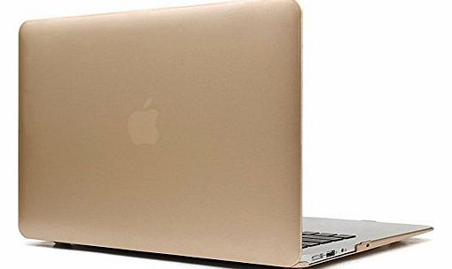 JGOO Macbook Air 13 Gold case - High Quality Rubberized Frosted Hardshell Gold Case Cover for Apple MacBook Air 13 ``  Silicone Keyboard Skin cover for UK Apple (Will only fit Macbook Air 13``) - MBA13