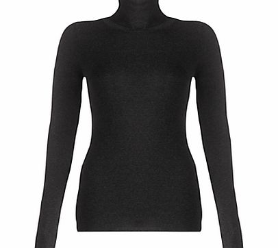 Jigsaw Silk Cotton Polo Neck Sweatshirt
