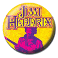 Jimi Hendrix Gold Button Badges
