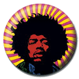 Jimi Hendrix Psychedelic Button Badges