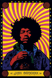 Jimi Hendrix Psychedelic Poster