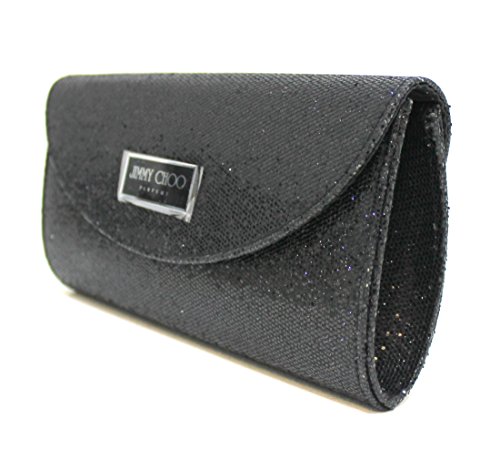 Jimmy Choo  parfums black sequin clutch bag / hand bag / evening pochette * new