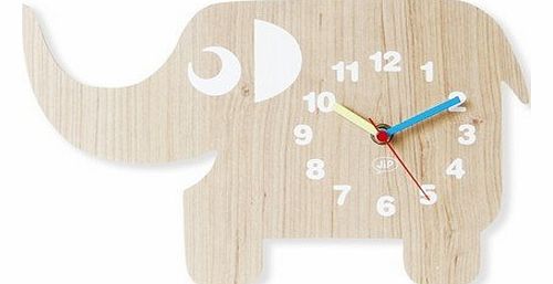 JIP  Wood Wall Clock Elephant Mdf Wood Veneer Box 32 Design