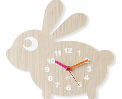 JIP  Wood Wall Clock Rabbit Mdf Wood Veneer Box 32 Design
