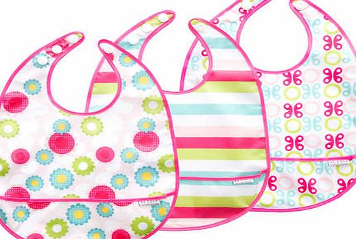 Jj cole Tomy 3 Piece Bib Set - Girl