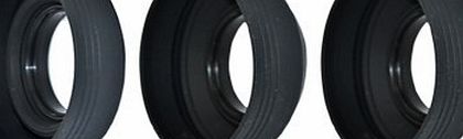 49mm Collapsible 3-Stage Screw-in Rubber Lens Hood for selected Canon, Minolta, Panasonic, Pentax, Samsung, Sanyo, Sharp, Sigma, Sony lenses