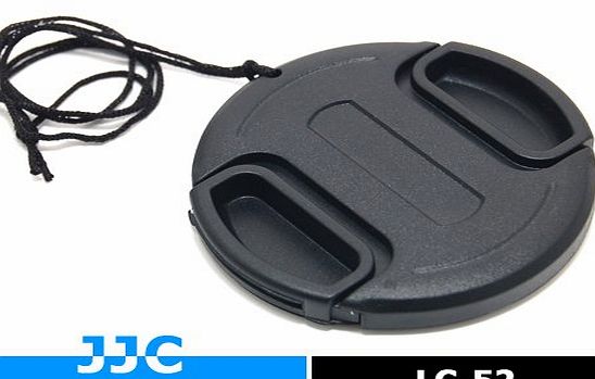 52mm Plastic Snap-on Lens Cap with lens cap keeper for Cameras and Camcorders - Canon, Leica, Nikon, Olympus, Panasonic, Pentax, Samsung, Sigma, Sony etc.