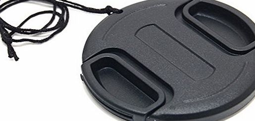 JJC 55mm Plastic Snap-on Lens Cap with lens cap keeper for Cameras and Camcorders - Canon, Leica, Nikon, Olympus, Panasonic, Pentax, Samsung, Sigma, Sony etc.