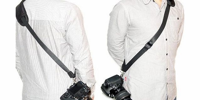 JJC Quick Release Professional Shoulder Sling Strap with storage pocket. Fits to cameras tripod socket with ABS Plate. For Nikon D40, D40x, D50, D60, D70, D70s, D80, D90, D100, D200, D300, D300s, D600