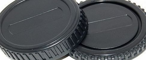 Rear Lens & Camera Body Caps for Olympus Four Thirds D-SLR. Compatible with OLYMPUS E-1, E-3, E-30, E-300, E-330, E-400, E-410, E-420, E-450, E-500, E-520, E-620