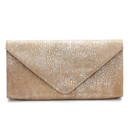 Jjwinters JJ Winters Silver Rhino Leather Envelope Clutch