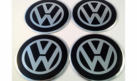 JK Emporium Dustcaps VW VOLKSWAGEN - Emblem Wheel Centre Cap Sticker Logo Badge Wheel Trims 55mm Domed ** SOLD OVER 1000   **