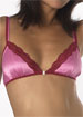 JLO Lingerie Stretch Satin with Lace soft triangle bra