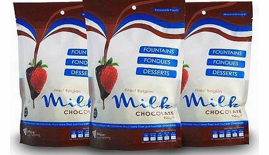 JM Posner Finest Belgian Milk Chocolate Bags- 900g 3 x Value Pack