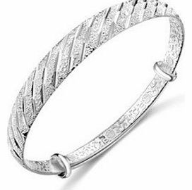 1 PCS 925 Sterling Silver Fashion meteor showers jewelry bangle bracelet Best gift for Woman lady