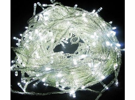 JnDee Fully Waterproof Fairy Lights 12M 100 LED WHITE Colour with 8 Light Effects Functions, for Both Indoor and Outdoor Christmas Tree Wedding Parties Decoration