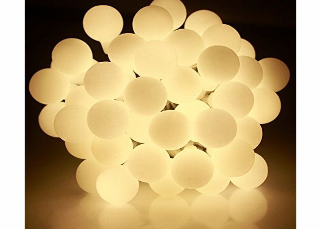 JnDee Waterproof Berry Ball Fairy Lights 12M 100 LED Warm White Colour with 8 Light Effects Functions, for Both Indoor and Outdoor Christmas Tree Wedding Parties Decoration