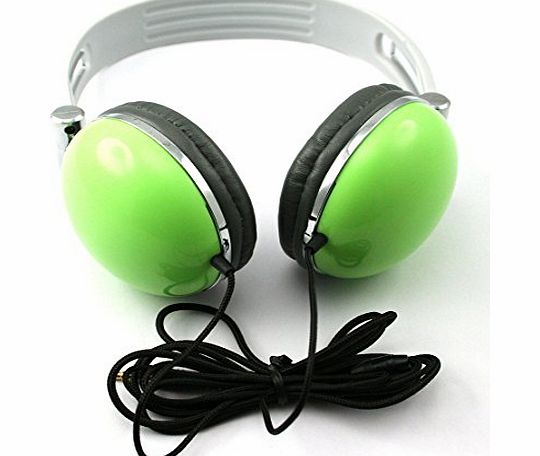 jntworld green DJ Over the head Earphone Headphone for ipod, ipad, nano, sony mp4, samsung