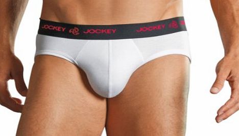 Jockey Mens Jockey Designer 3D Innovations Single Jersey Slip Brief Underwear White XL