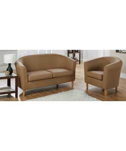 Tub Sofa and Free Chair - Camel