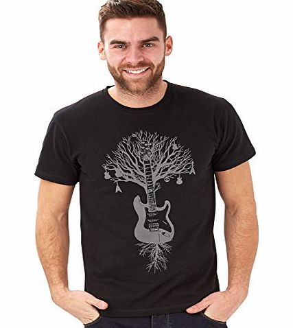 Joe Browns Mens Music Is The Tree Of Life Graphic T-Shirt Black (45/47)