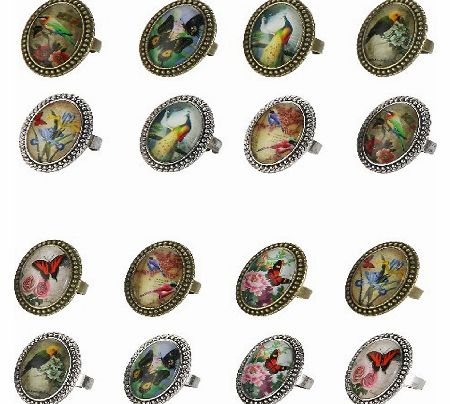 Joe Cool Enamel Garden Scene Ring