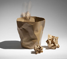 Johan Brauer- Denmark crumpled bin brown