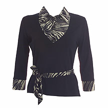 Black mock shirt top