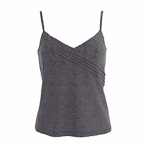 Black/white striped pin tuck camisole