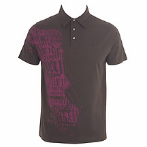 Chocolate printed polo top
