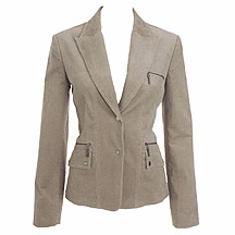John by John Richmond Natural cord blazer with zips