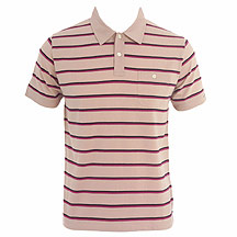 Pink striped polo top