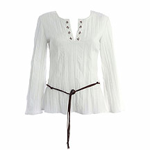 White crinkle tunic