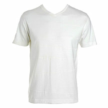 White short sleeve v-neck t-shirt