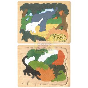 George Luck Asian Animals Puzzle Wooden Puzzle
