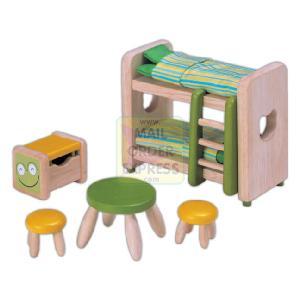 PINTOY Wooden Dolls House Furniture Childrens Bedroom