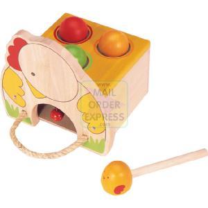 PINTOY Wooden Hen Cage Punch and Drop