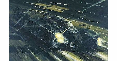 Bentley At Night - Kristensen/Capello/Smith - 2003 Le Mans - High Quality Canvas Print - Gicle Ca