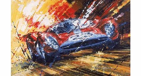 Maranello Magic - Richard Attwood/Piers Courage - 1967 Le Mans - High Quality Canvas Print - Gicl