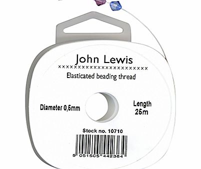 John Lewis 0.5mm Elastic Beading Thread, 25m,