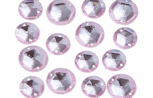 John Lewis 12mm and 14mm Diamante Gems, Pack of 25