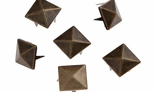 John Lewis 15mm Pyramid Studs, Pack of 6