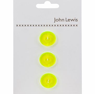 John Lewis 18mm Neon Buttons, Pack of 3
