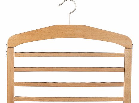 John Lewis 4 Bar Trouser Hanger, Beech