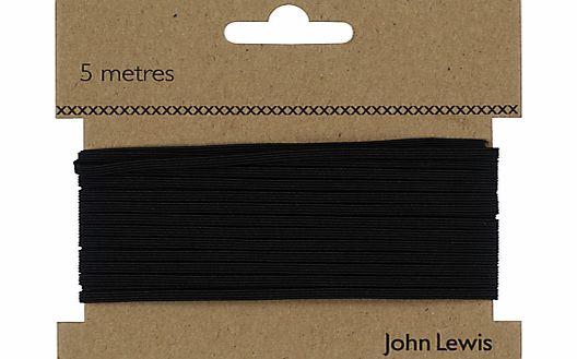 John Lewis 4 Corded Elastic, Black