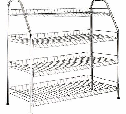 John Lewis 4 Tier Metal Shoe Rack