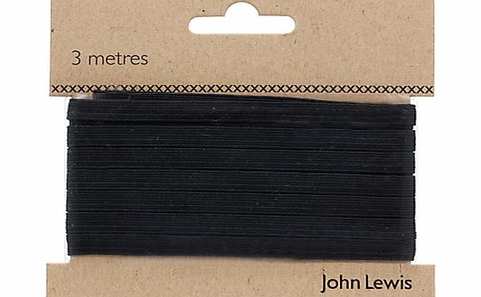 John Lewis 8 Corded Elastic, Black