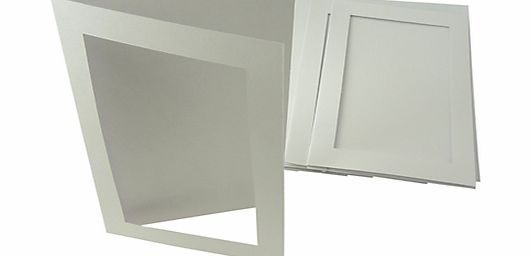 John Lewis A5 Rectangular Aperture Cards, Pack