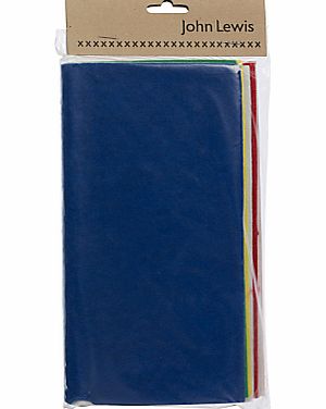 John Lewis Adhesive Felt Squares, Pack of 5, Multi